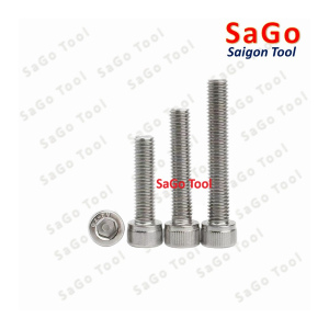 Bulong lục giác đầu trụ Inox 304 M3 M4 M5 M6 M8 M10, Ốc lục giác inox 304
